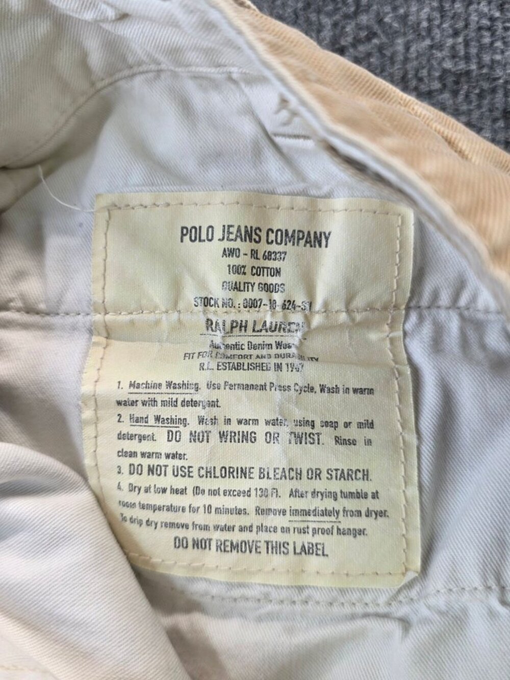 Polo Jeans Co. Ralph Lauren Denim Shorts 38 Beige Streetwear Casual Retro - Picture 5 of 9
